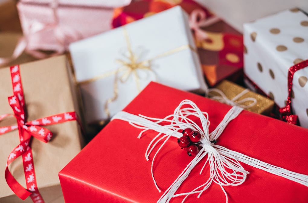 photo of wrapped holiday packages